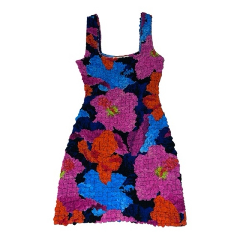 Mara Hoffman Laura floral print mini popcorn dress - Picture 2 of 11
